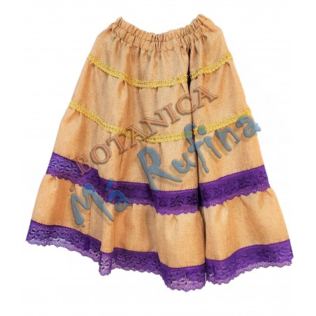 Purple & Burlap Skirt San Lazaro / Babalu Aye