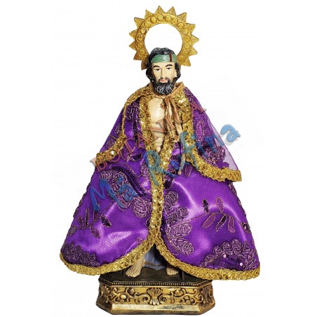 Estatua de San Lazaro 21" con Capa Morada